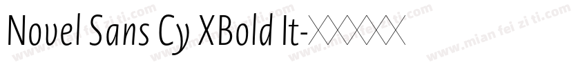 Novel Sans Cy XBold It字体转换